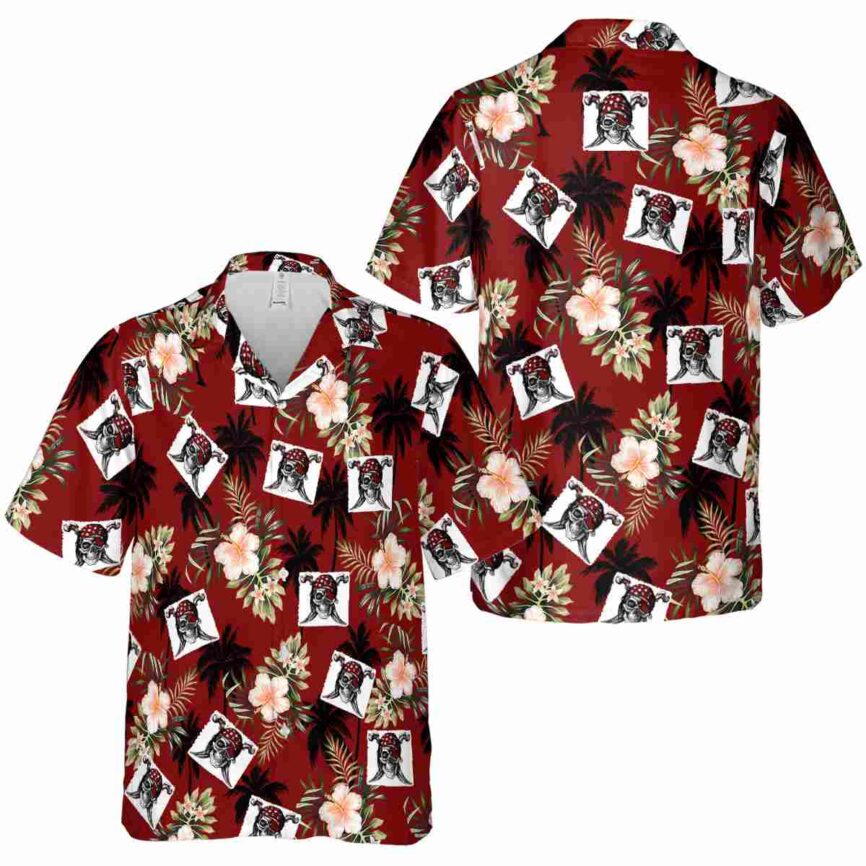 Pirate Hibiscus Palm Hawaiian Shirt Premium grade