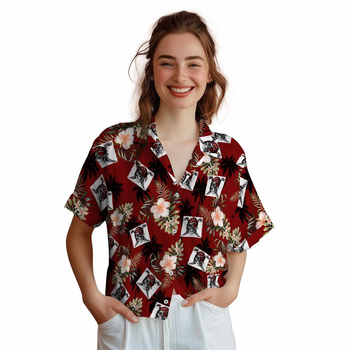 Pirate Hibiscus Palm Hawaiian Shirt Top rated Pirate Hibiscus Palm Hawaiian Shirt Top rated