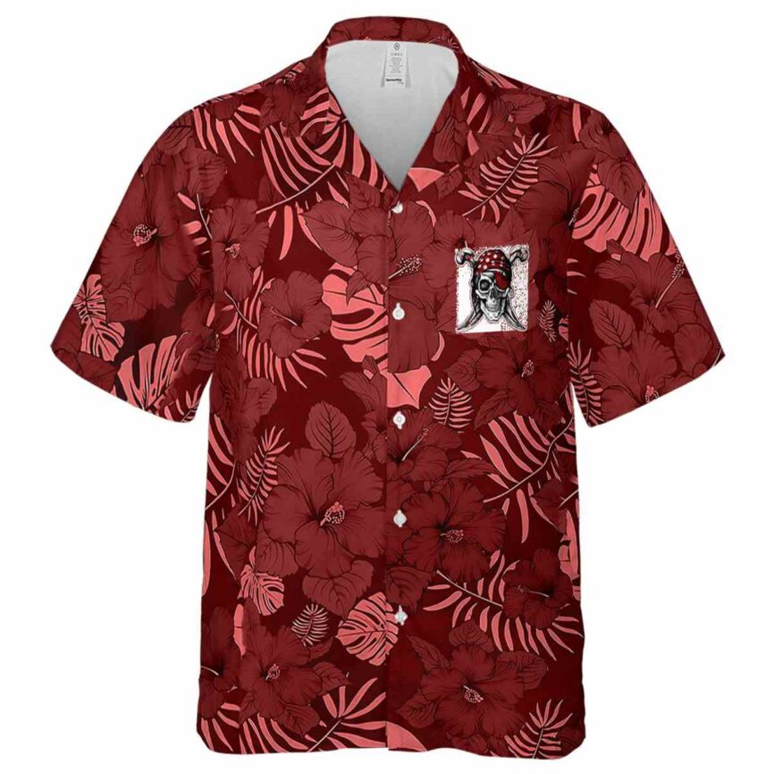 Pirate Monochrome Floral Hawaiian Shirt Fashion forward
