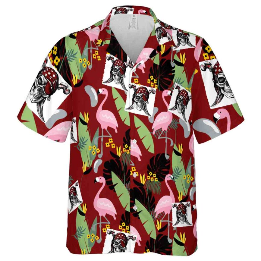 Pirate Pink Flamingo Hawaiian Shirt Fashion forward