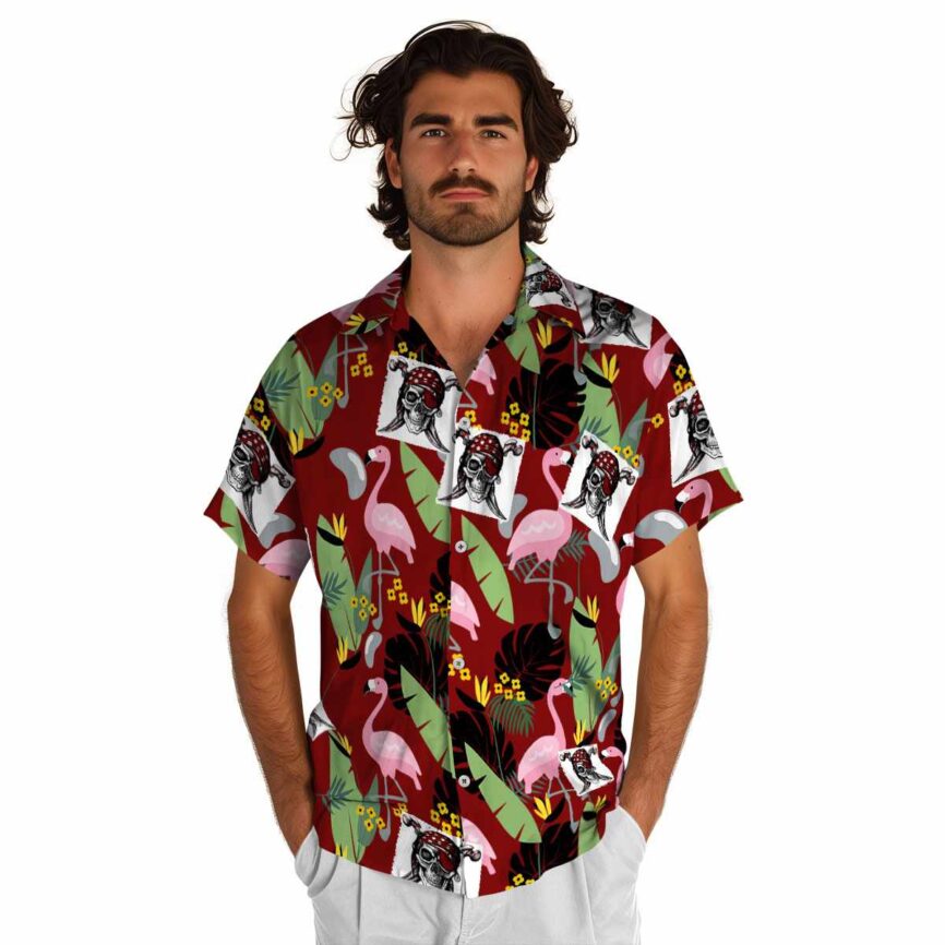 Pirate Pink Flamingo Hawaiian Shirt New Arrival