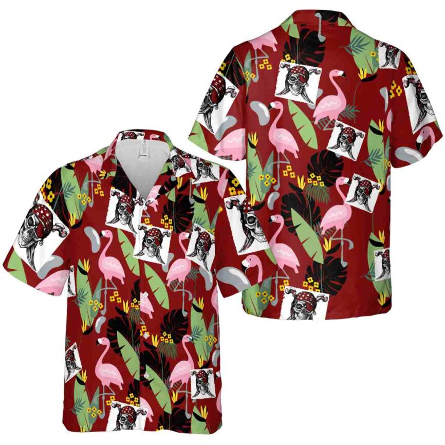 Pirate Pink Flamingo Hawaiian Shirt Premium grade