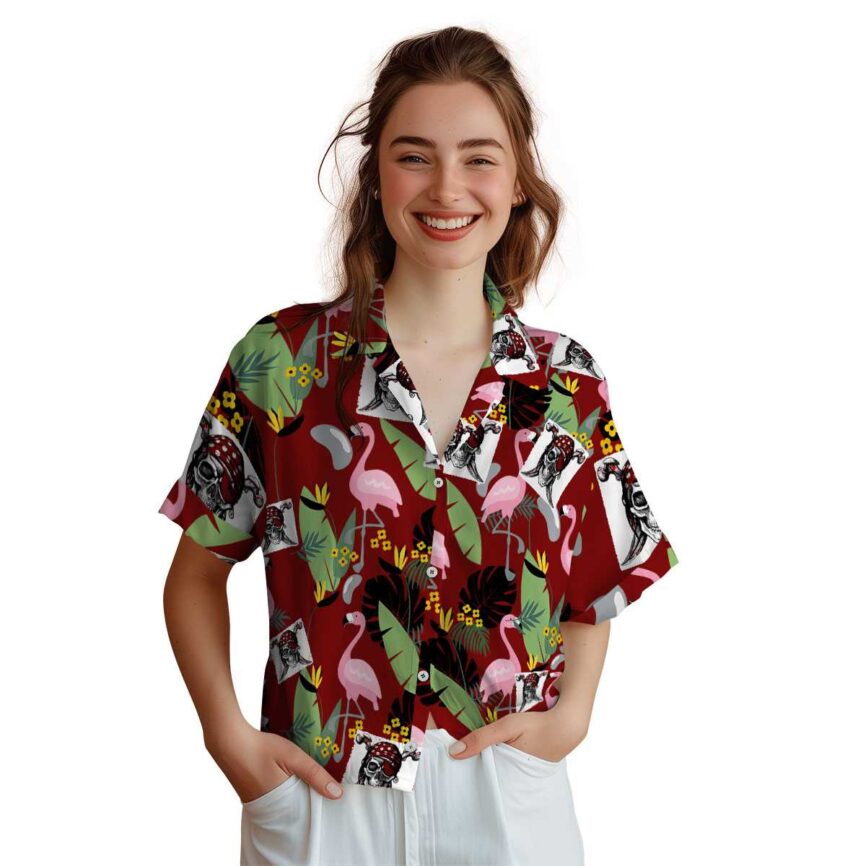 Pirate Pink Flamingo Hawaiian Shirt Top rated