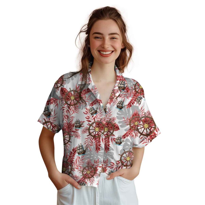 Pirate Tropical Fronds Hawaiian Shirt Top rated