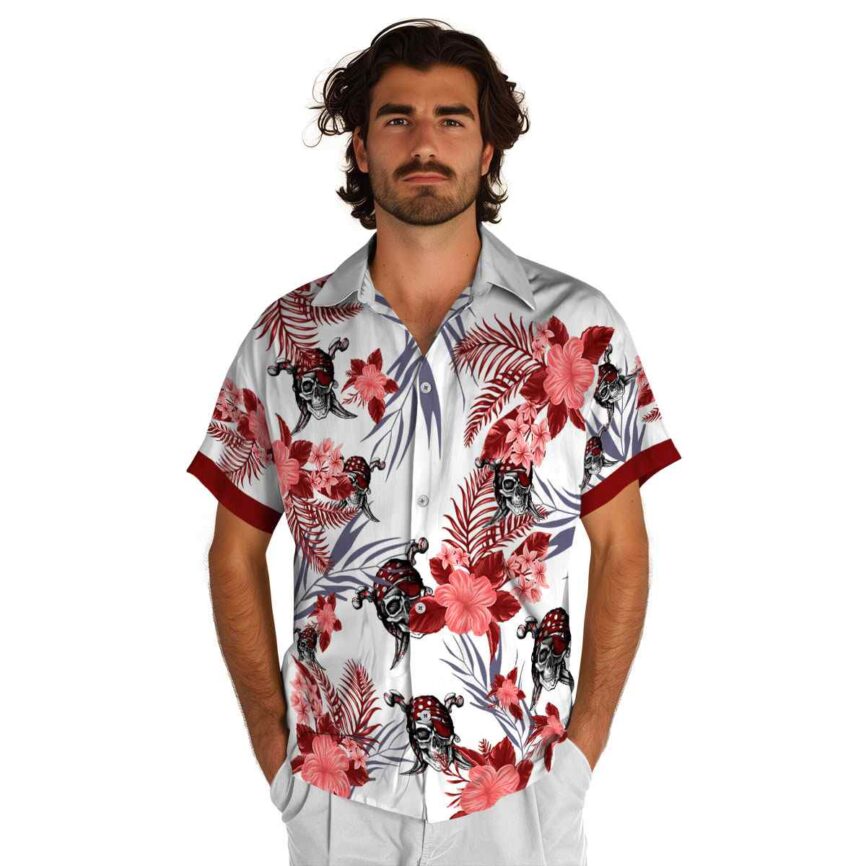 Pirate US Flag Floral Hawaiian Shirt New Arrival
