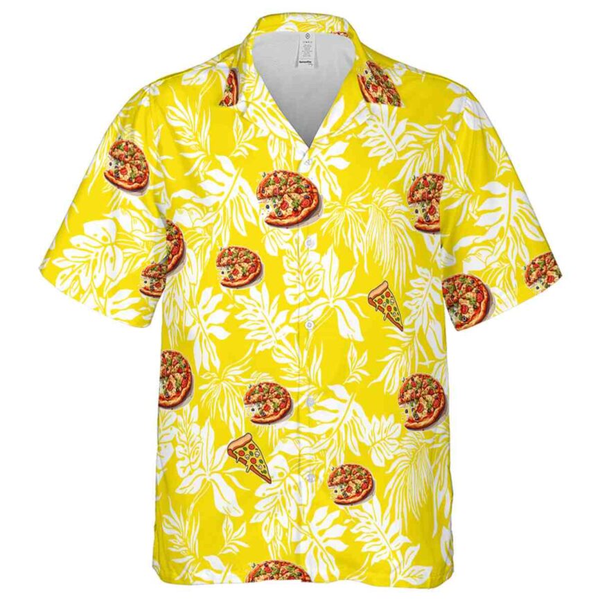 Pizza Bold Foliage Hawaiian Shirt Fashion forward