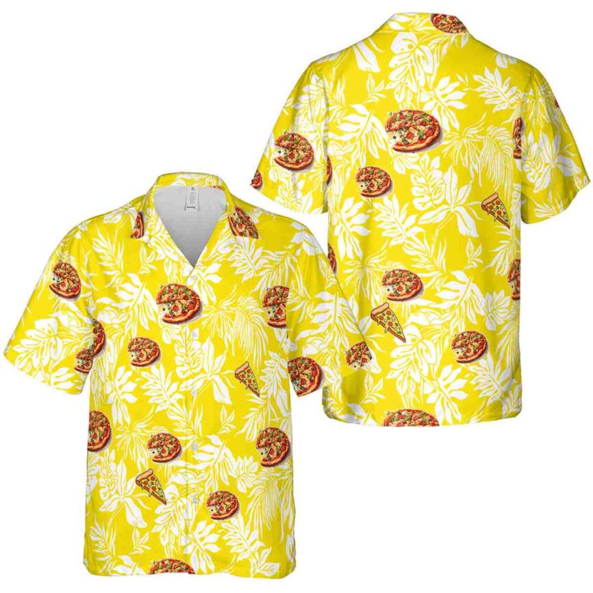 Pizza Bold Foliage Hawaiian Shirt Premium grade