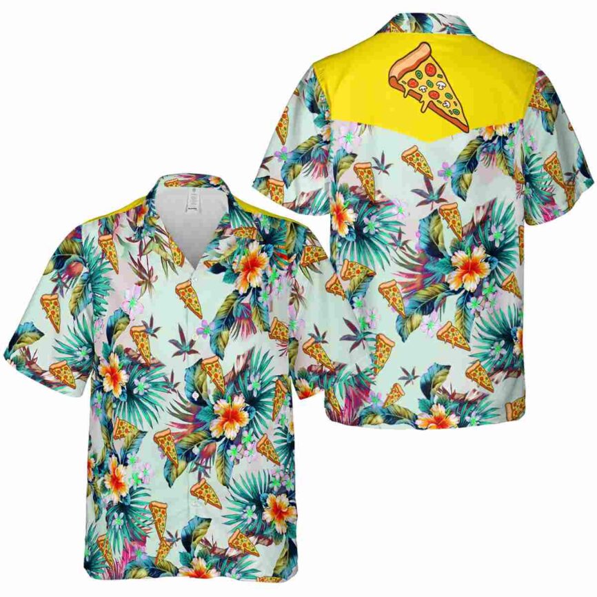 Pizza Floral Burst Hawaiian Shirt Premium grade