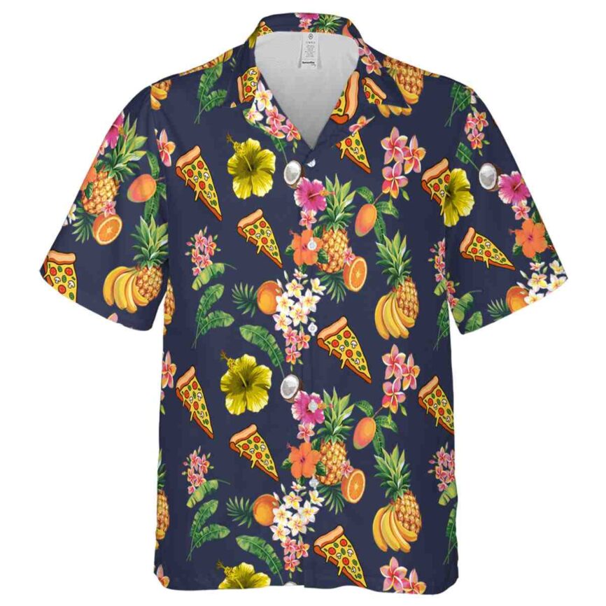 Pizza Fruit Pattern Hawaiian Shirt Fashion forward