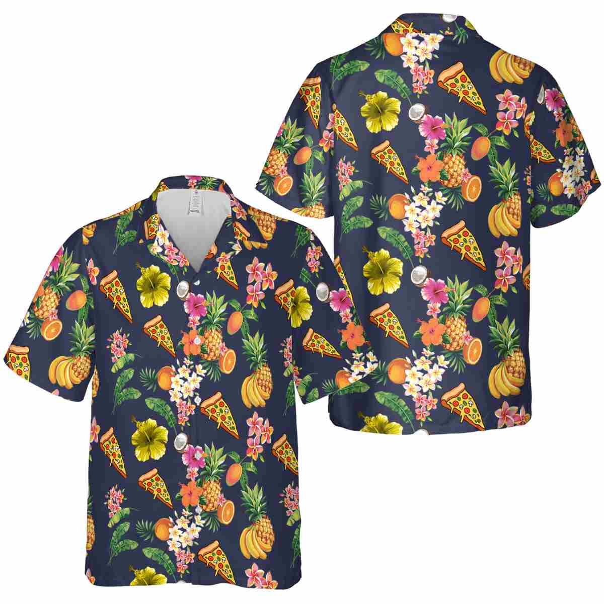 Pizza Fruit Pattern Hawaiian Shirt Premium grade Pizza Fruit Pattern Hawaiian Shirt Premium grade