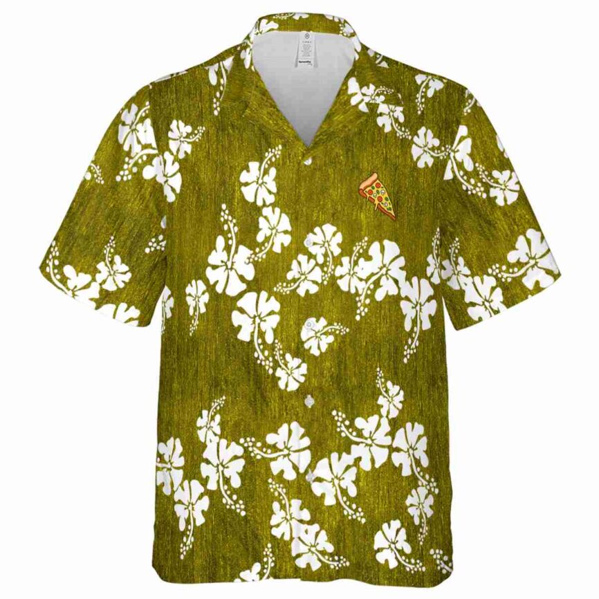 Pizza Hibiscus Blossom Hawaiian Shirt Fashion forward