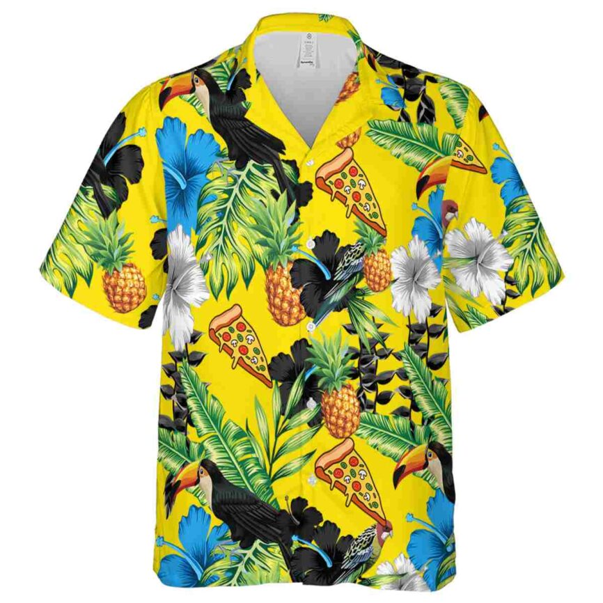 Pizza Leafy Toucan Hawaiian Shirt Fashion forward