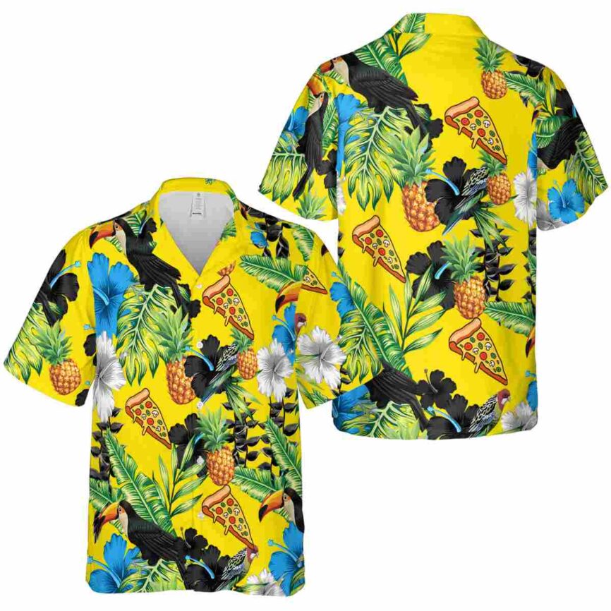 Pizza Leafy Toucan Hawaiian Shirt Premium grade