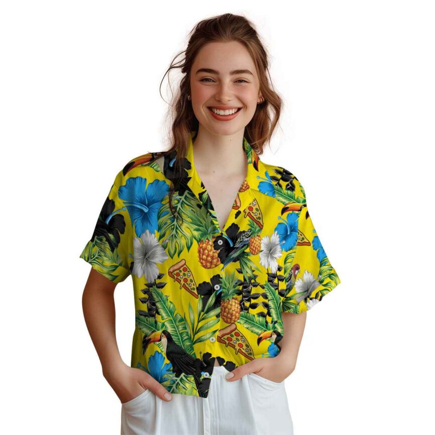 Pizza Leafy Toucan Hawaiian Shirt Top rated