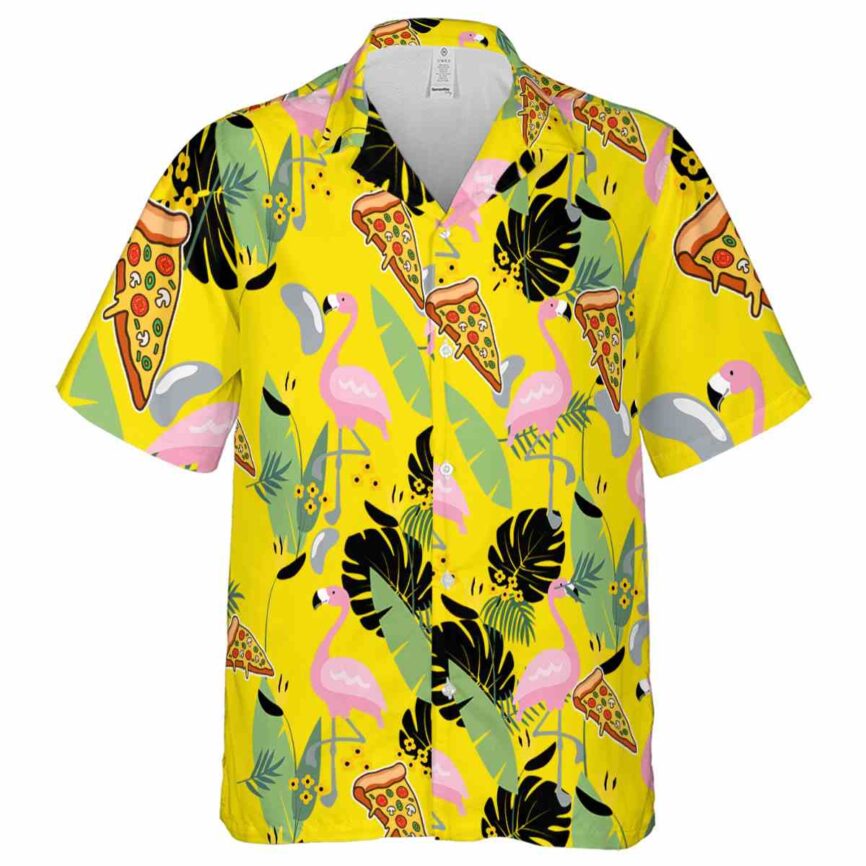 Pizza Pink Flamingo Hawaiian Shirt Fashion forward