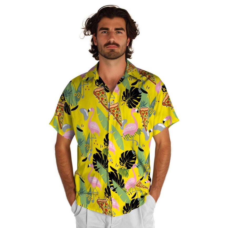 Pizza Pink Flamingo Hawaiian Shirt New Arrival