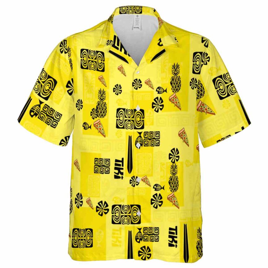 Pizza Tiki Motifs Hawaiian Shirt Fashion forward