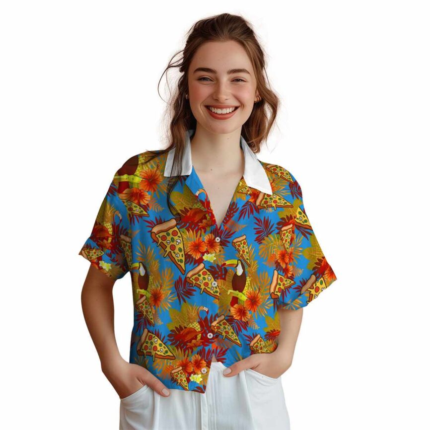 Pizza Tropical Bird Hawaiian Shirt Top rated