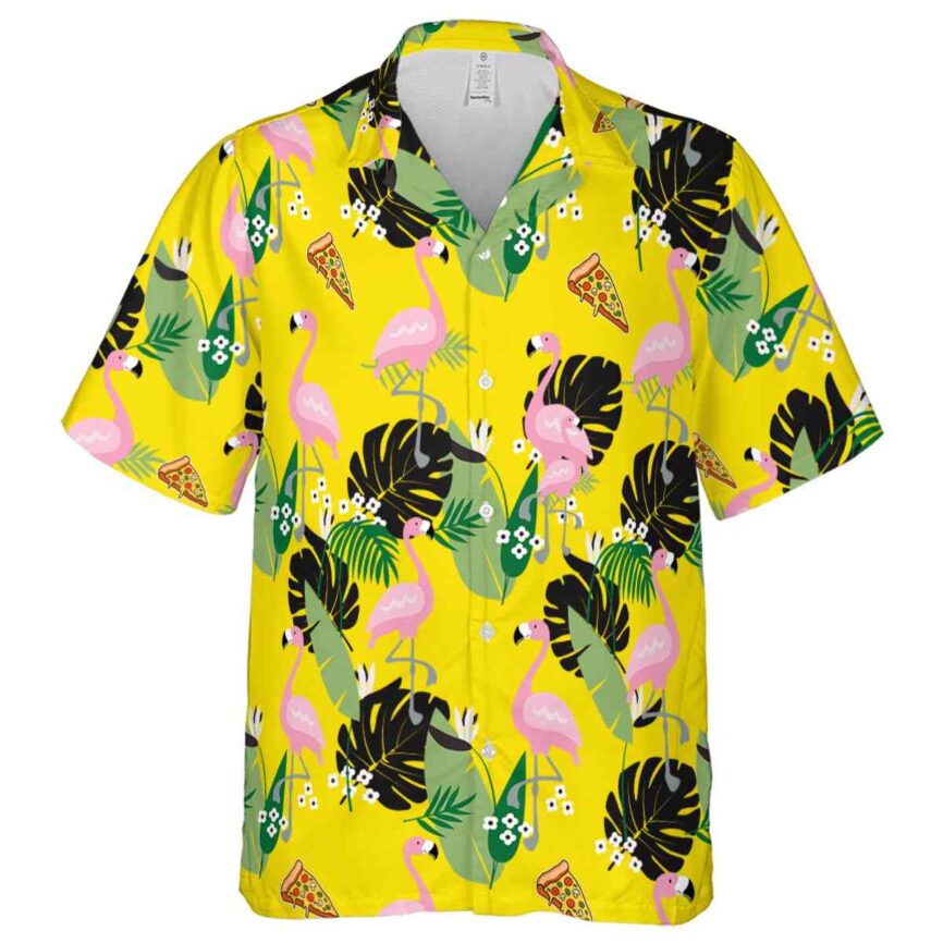 Pizza Tropical Flamingo Hawaiian Shirt Fashion forward