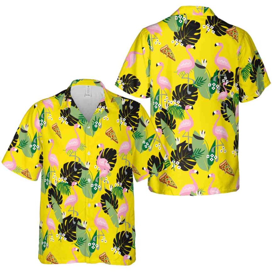 Pizza Tropical Flamingo Hawaiian Shirt Premium grade