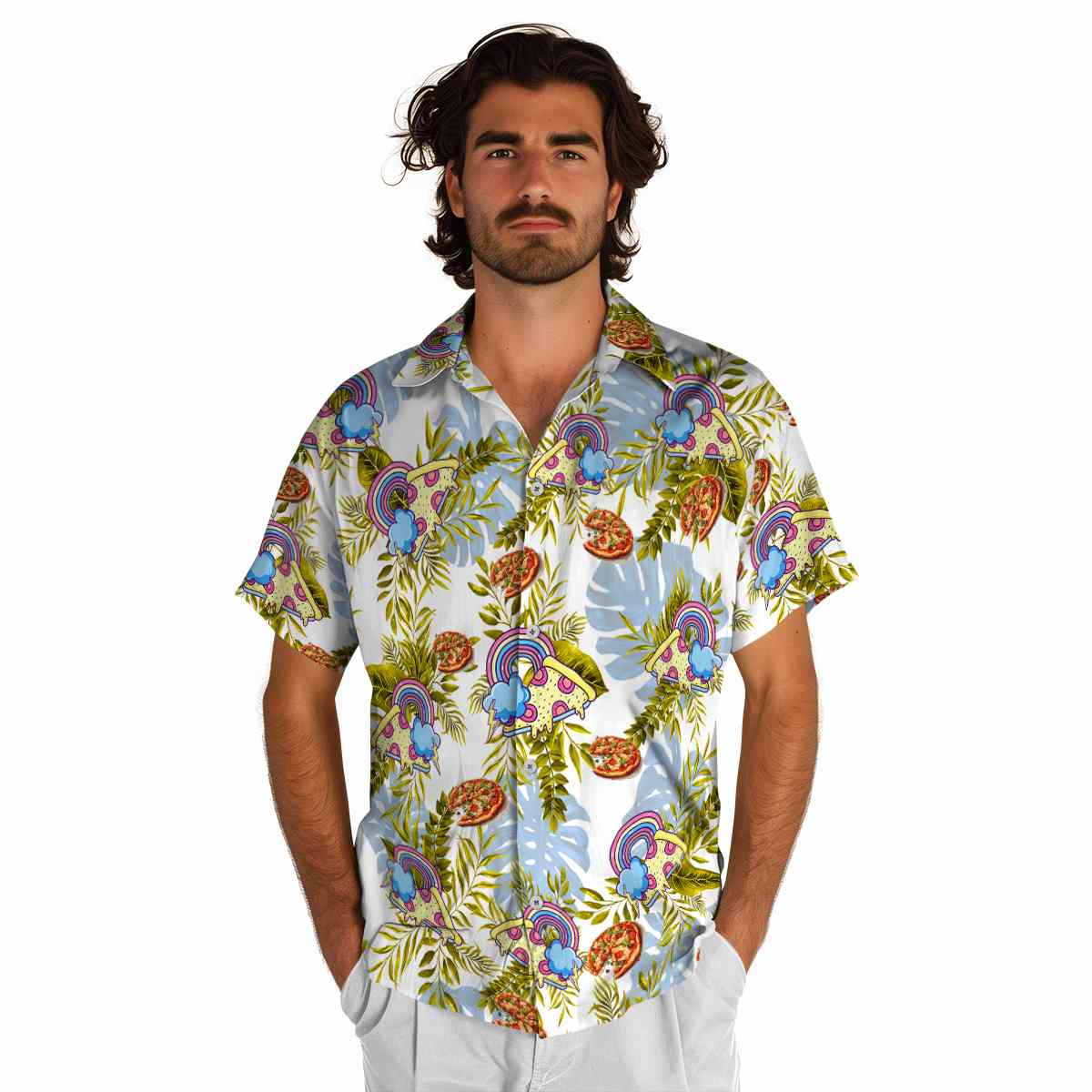 Pizza Tropical Fronds Hawaiian Shirt New Arrival Pizza Tropical Fronds Hawaiian Shirt New Arrival