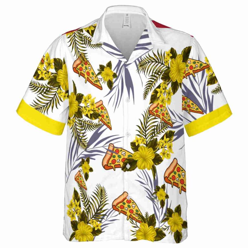 Pizza US Flag Floral Hawaiian Shirt Fashion forward