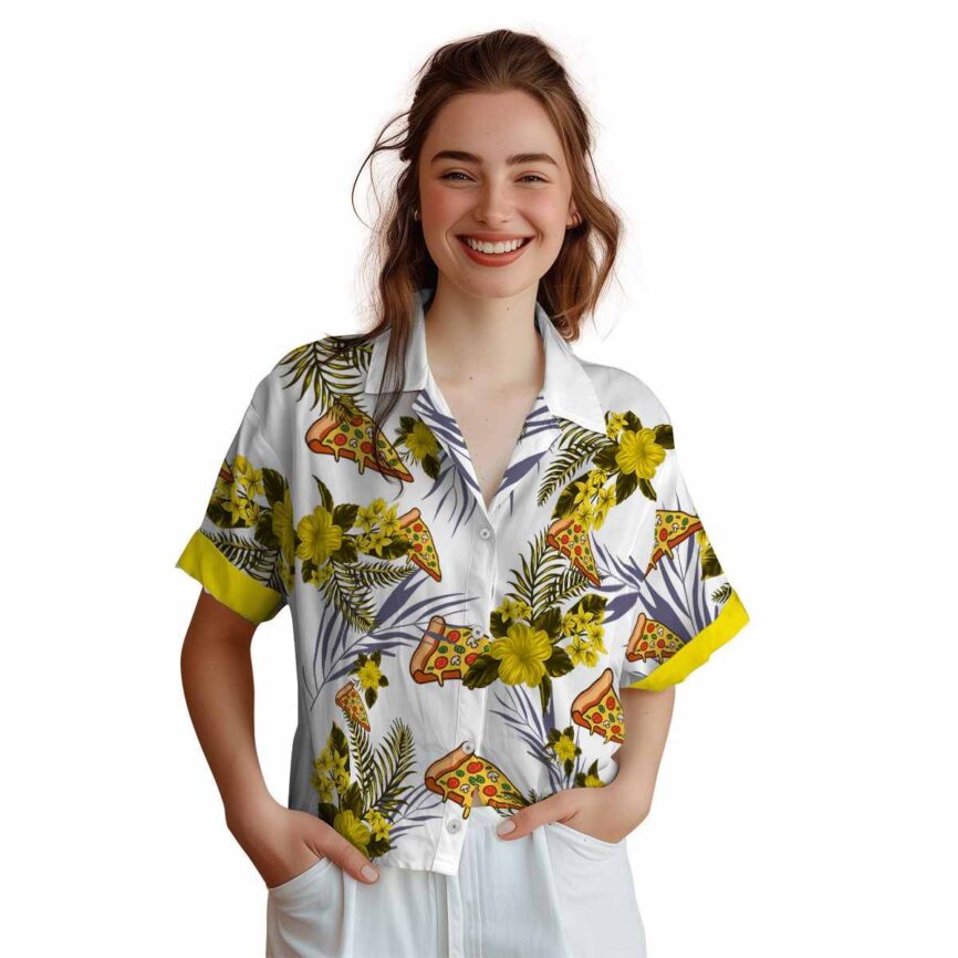 Pizza US Flag Floral Hawaiian Shirt Top rated