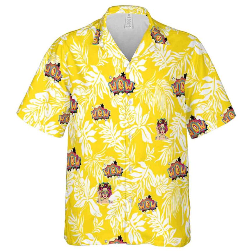 Pop Bold Foliage Hawaiian Shirt Fashion forward