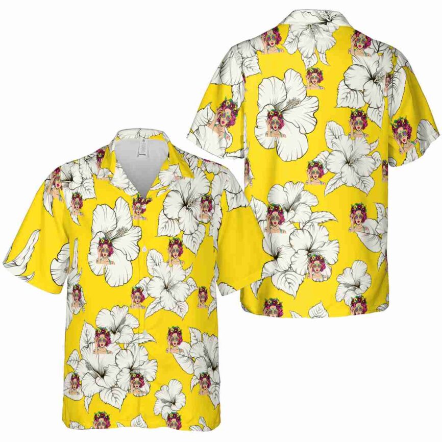Pop Hibiscus Flower Hawaiian Shirt Premium grade