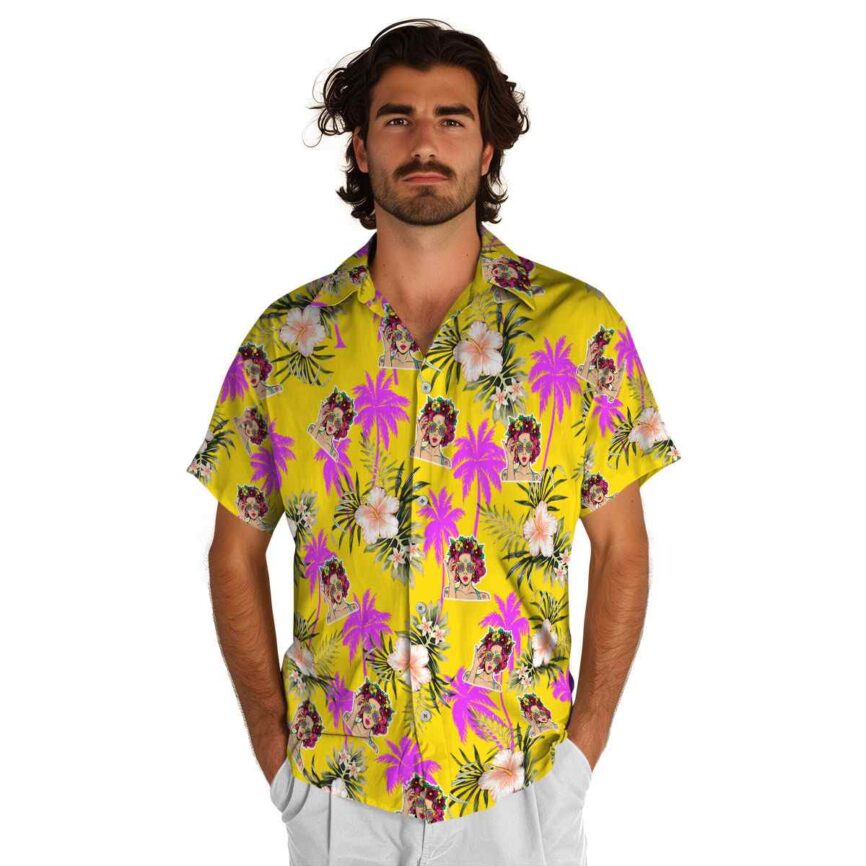 Pop Hibiscus Palm Hawaiian Shirt New Arrival