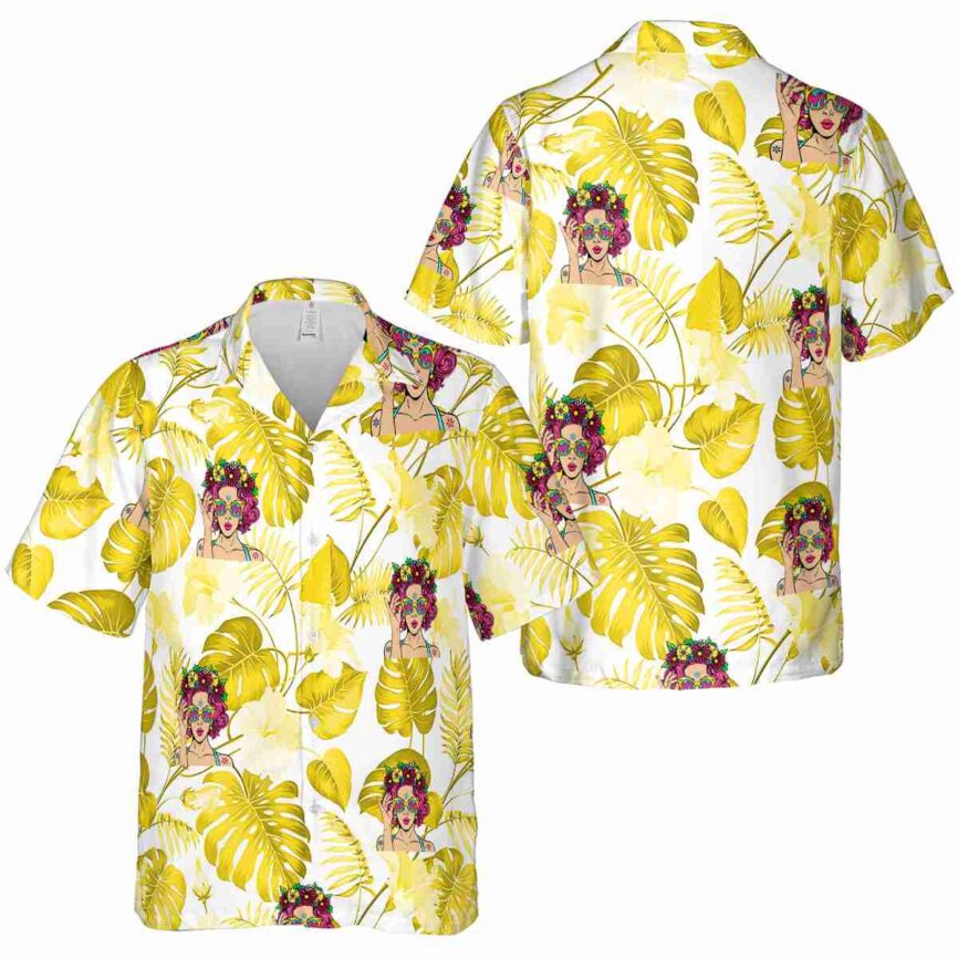 Pop Leaf Pattern Hawaiian Shirt Premium grade