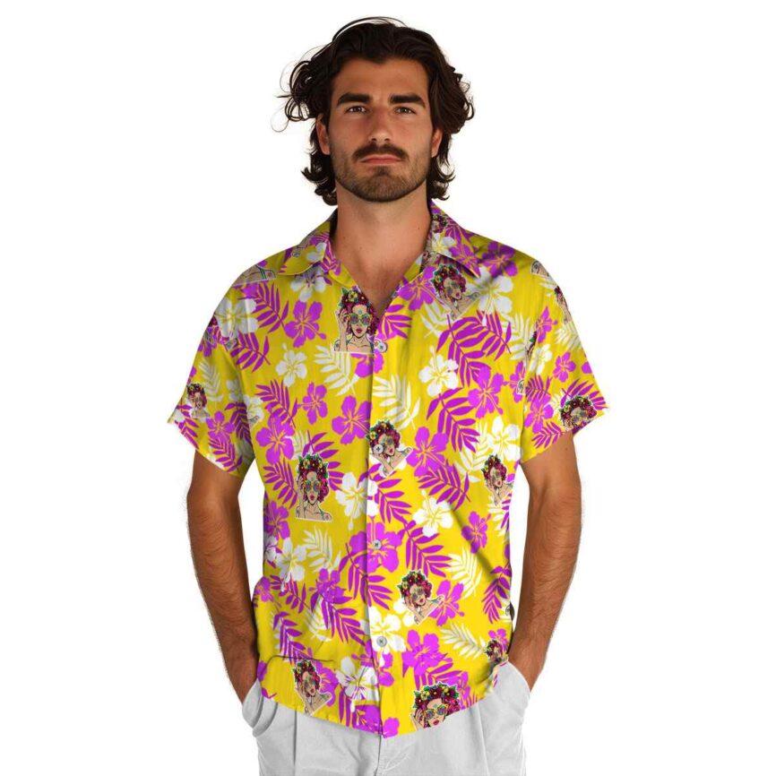 Pop Leafy Hibiscus Hawaiian Shirt New Arrival