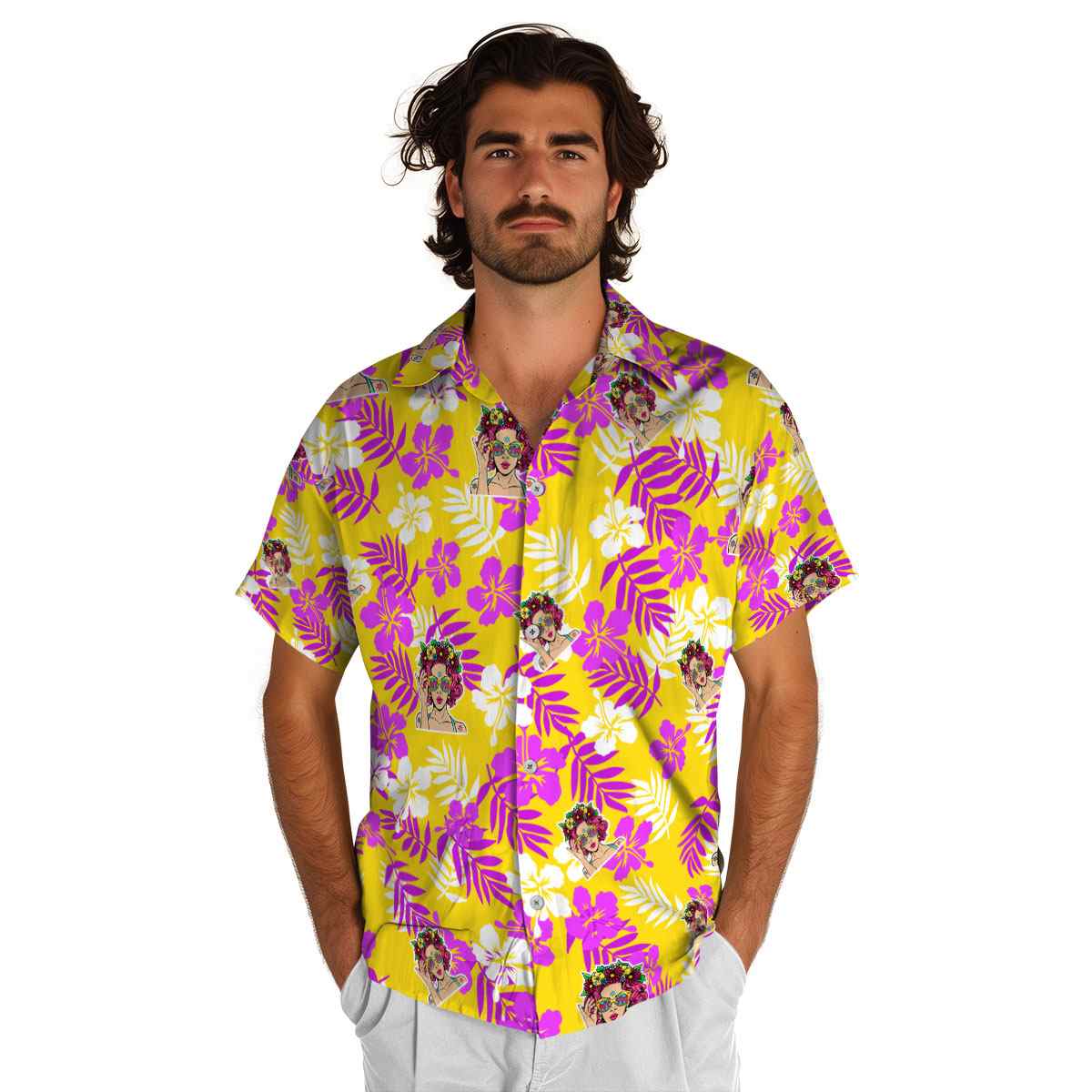 Pop Leafy Hibiscus Hawaiian Shirt New Arrival Pop Leafy Hibiscus Hawaiian Shirt New Arrival