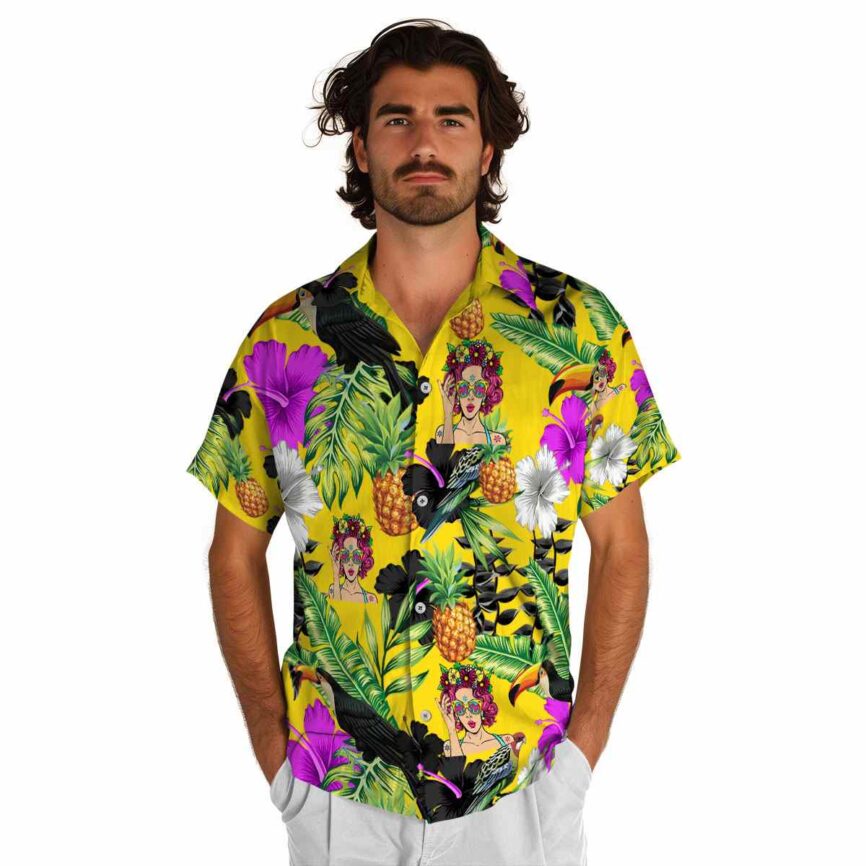 Pop Leafy Toucan Hawaiian Shirt New Arrival