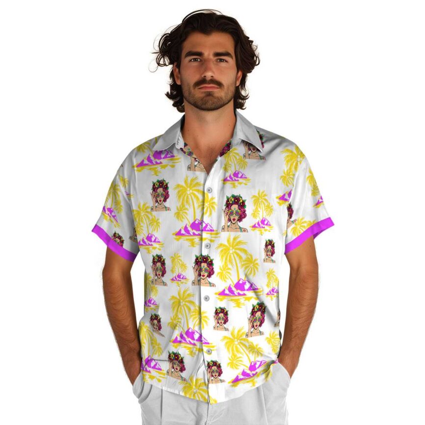 Pop Palm Island Graphic Hawaiian Shirt New Arrival