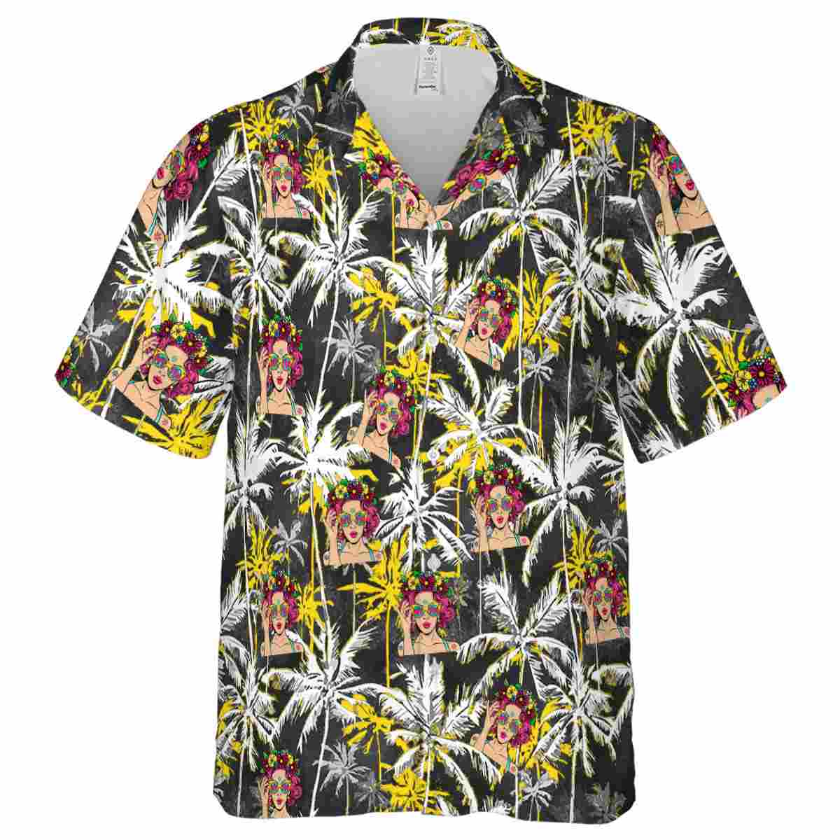 Pop Palm Themed Hawaiian Shirt Fashion forward Pop Palm Themed Hawaiian Shirt Fashion forward