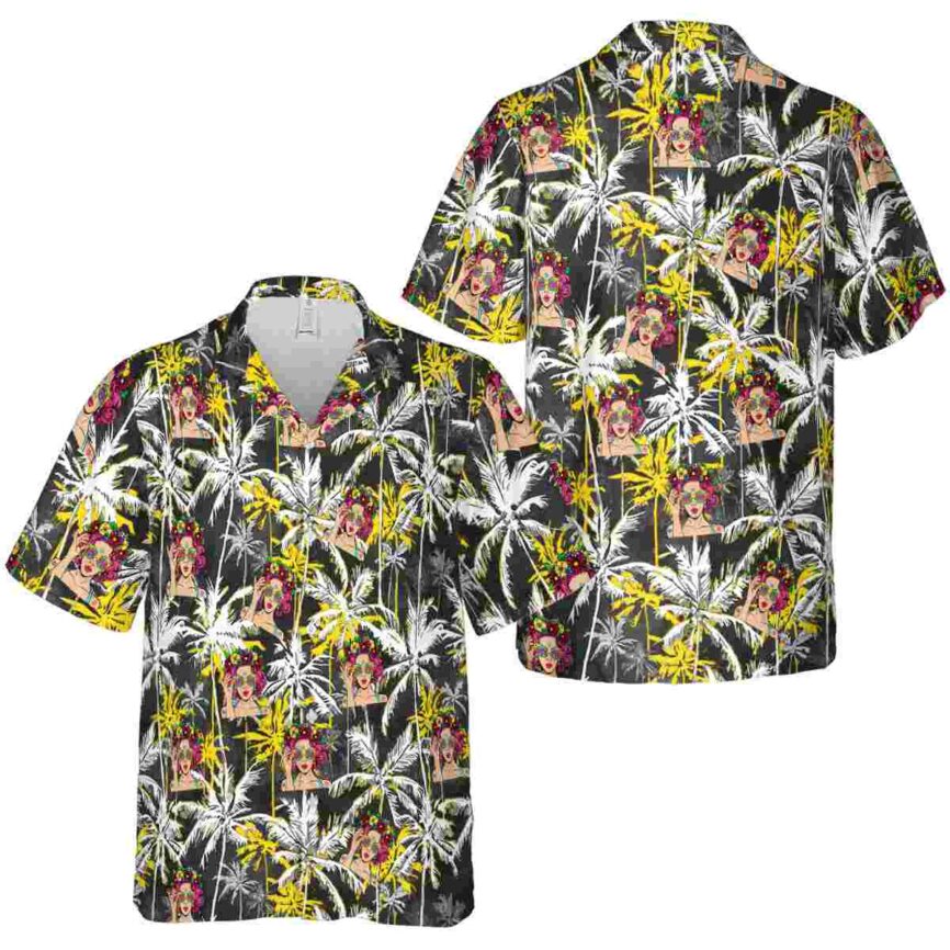 Pop Palm Themed Hawaiian Shirt Premium grade