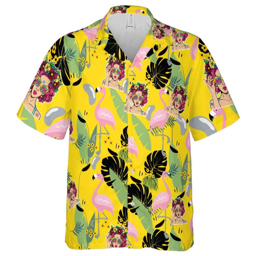 Pop Pink Flamingo Hawaiian Shirt Fashion forward