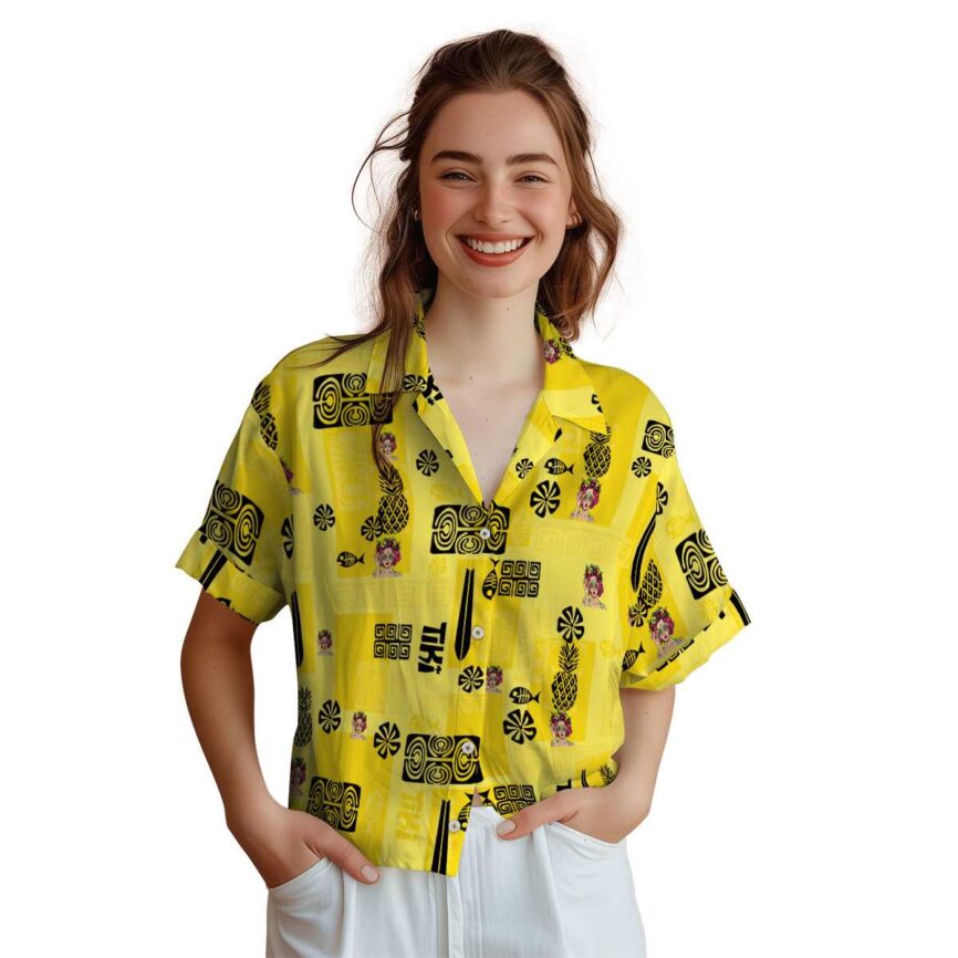 Pop Tiki Motifs Hawaiian Shirt Top rated
