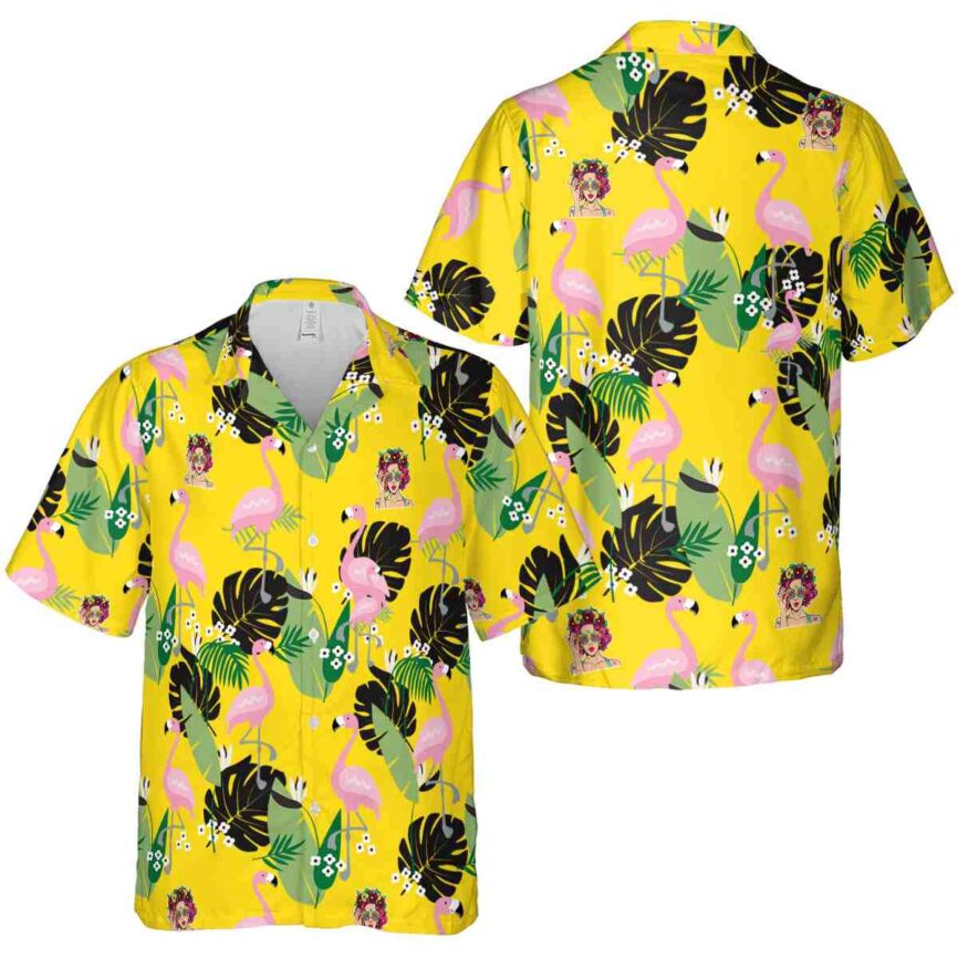 Pop Tropical Flamingo Hawaiian Shirt Premium grade