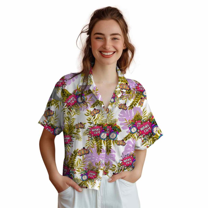 Pop Tropical Fronds Hawaiian Shirt Top rated