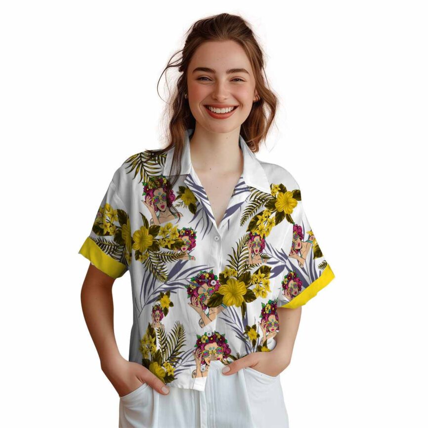 Pop US Flag Floral Hawaiian Shirt Top rated