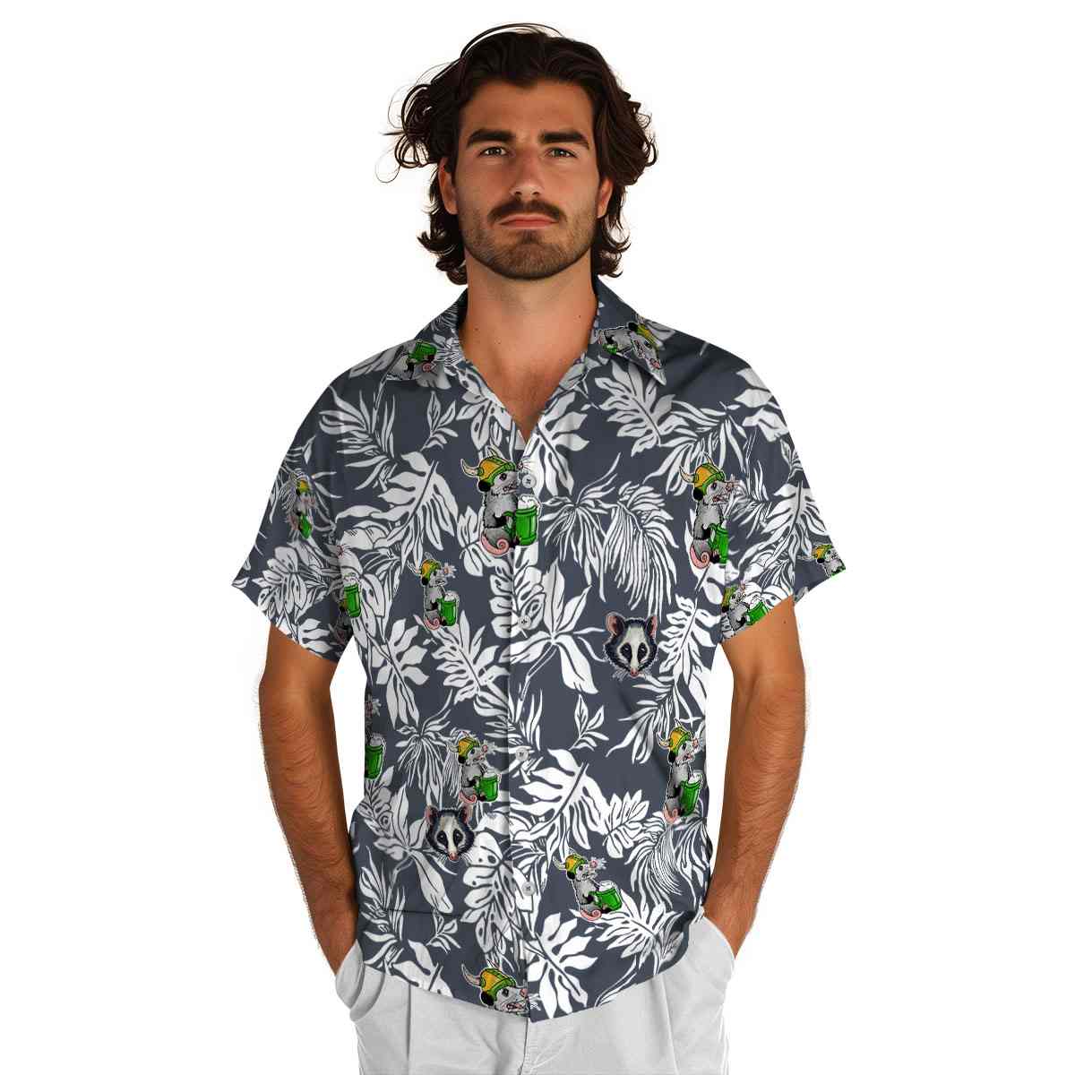 Possum Bold Foliage Hawaiian Shirt New Arrival Possum Bold Foliage Hawaiian Shirt New Arrival