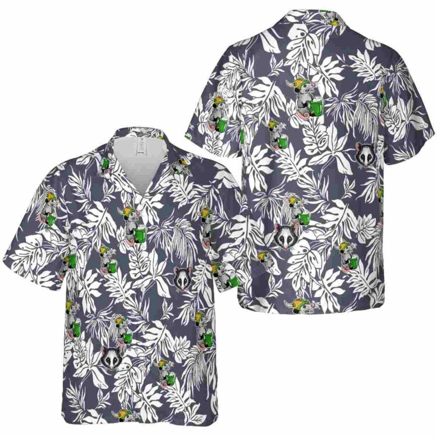 Possum Bold Foliage Hawaiian Shirt Premium grade