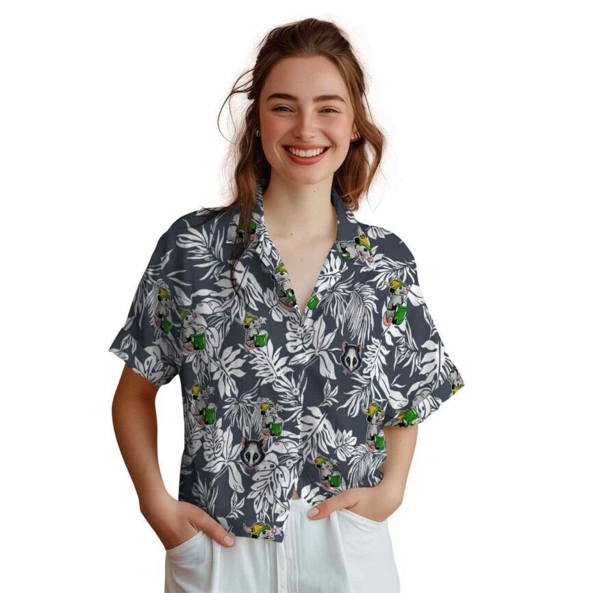 Possum Bold Foliage Hawaiian Shirt Top rated