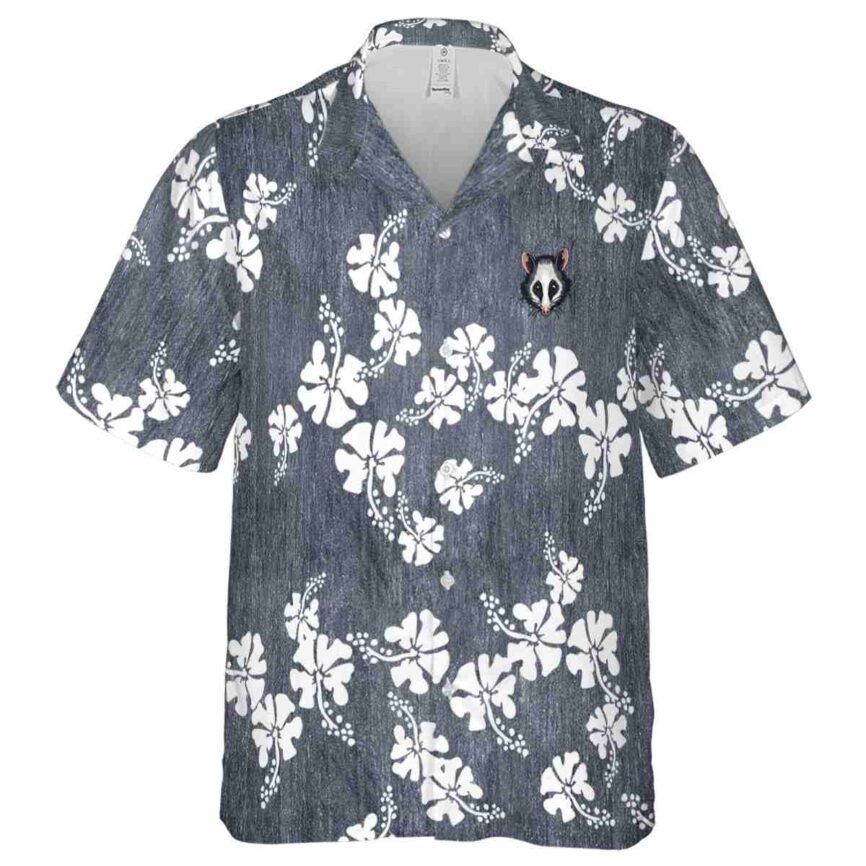 Possum Hibiscus Blossom Hawaiian Shirt Fashion forward