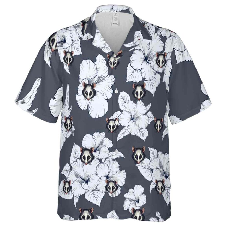 Possum Hibiscus Flower Hawaiian Shirt Fashion forward
