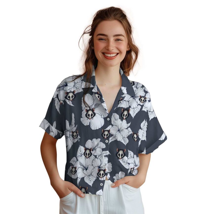 Possum Hibiscus Flower Hawaiian Shirt Top rated