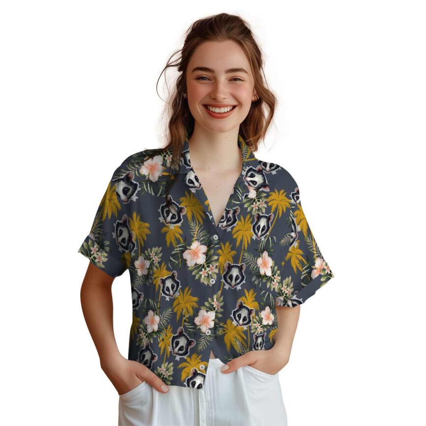 Possum Hibiscus Palm Hawaiian Shirt Top rated