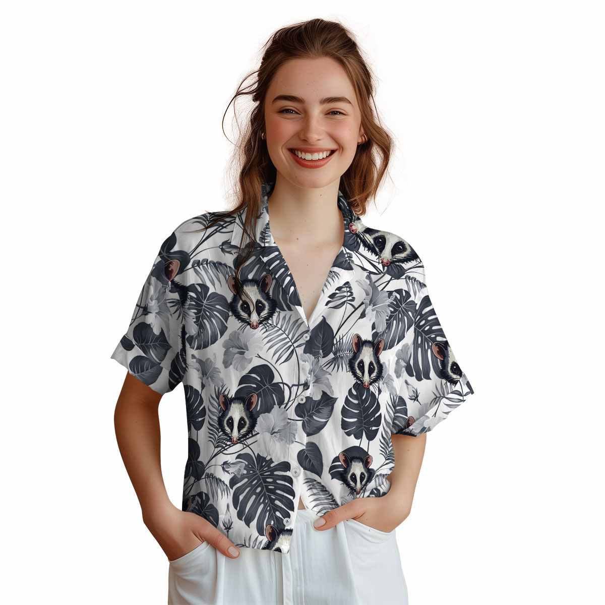 Possum Leaf Pattern Hawaiian Shirt Top rated Possum Leaf Pattern Hawaiian Shirt Top rated